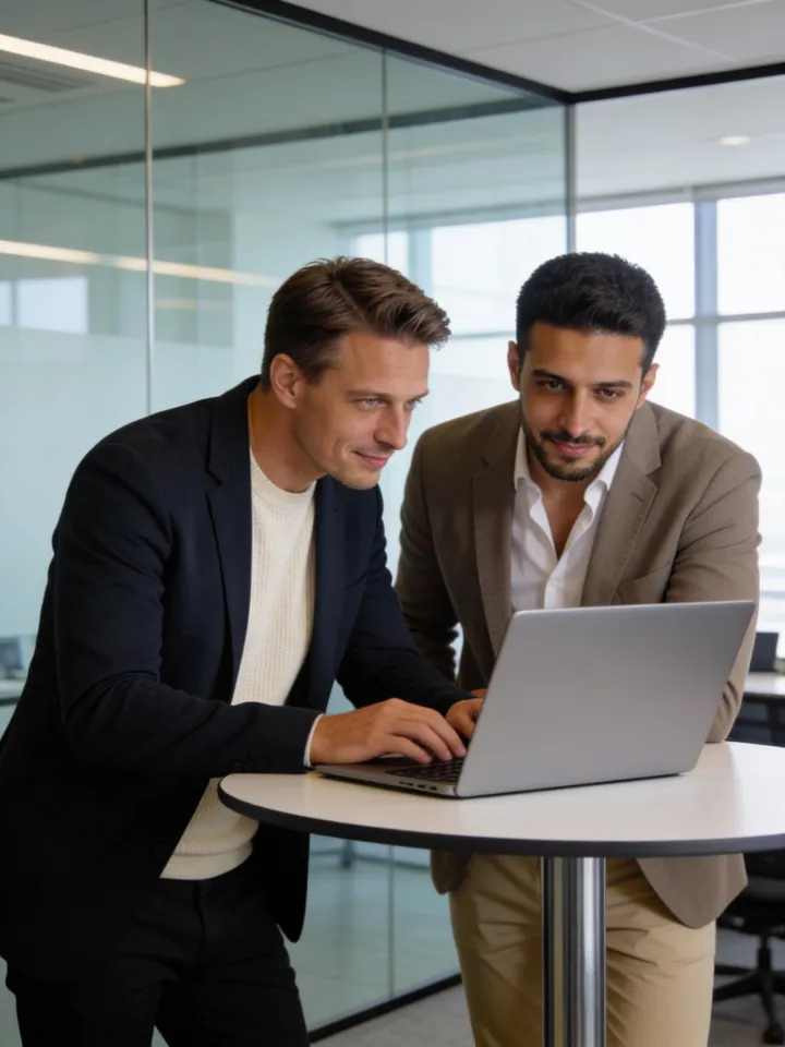 Equipa diversa de empreendedores numa reunião